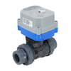 KLD30S/SJ Valvola a sfera motorizzata in plastica a 2 vie con doppi raccordi (UPVC)