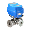 KLD200 Valvola a sfera motorizzata a 3 vie per assemblaggio rapido (Tri-Clamp)