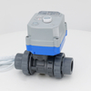 KLD30S/SJ Valvola a sfera motorizzata in plastica a 2 vie con doppi raccordi (UPVC)