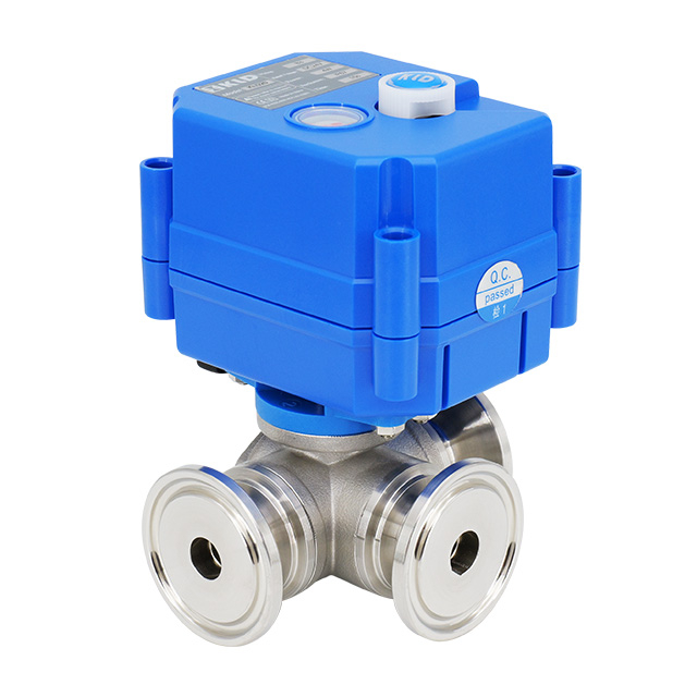 KLD 20S/SJ Super Mini Valvola a sfera motorizzata a 3 vie (TRI-CLAMP)